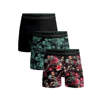 Muchachomalo 3P Cotton Stretch Boxer Rød/Grøn bomuld Large Herre