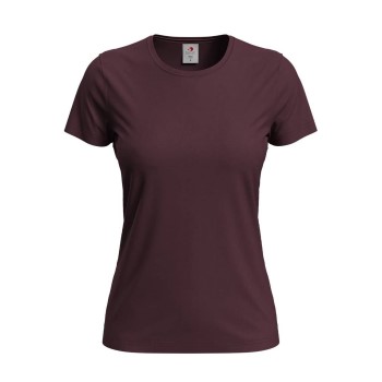 Stedman Classic Women T-shirt Mørkrørd bomuld Medium Dame