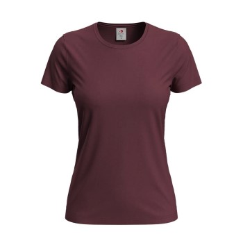 Se Stedman Classic Women T-shirt Vinrød  bomuld Small Dame ved Timarco