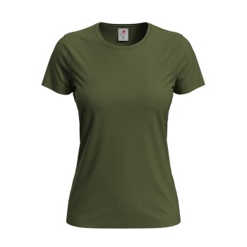 Stedman 4P Classic Women T-shirt Militærgrøn  bomuld Medium Dame