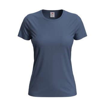 Stedman 4P Classic Women T-shirt Denimblå bomuld Medium Dame