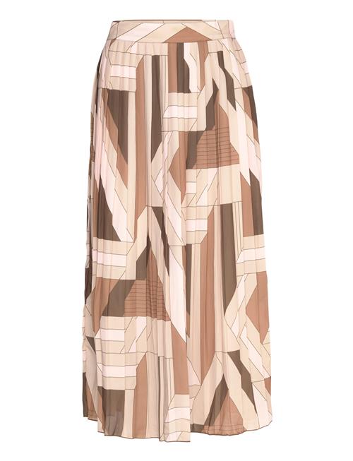 GANT Reg Letters Print Pleated Skirt GANT Brown