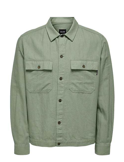 ONLY & SONS Onskennet Ls Linen Overshirt Noos ONLY & SONS Green