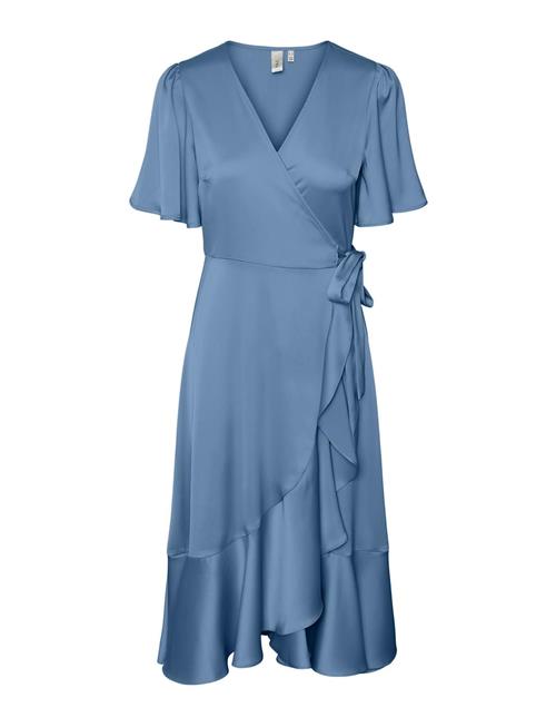 YAS Yasthea 2/4 Midi Wrap Dress S. Noos YAS Blue