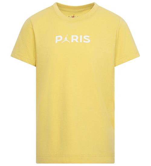 Se Jordan Jordan T-shirt - Paris Logo - Saturn Gold ved KidsWorld