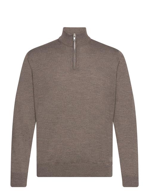 S.T. VALENTIN Extrafine Merino Half Zip Knit S.T. VALENTIN Beige