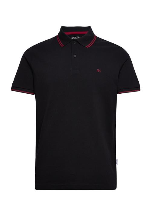 Se Selected Homme Slhdante Sport Ss Polo Noos Selected Homme Black ved Booztlet