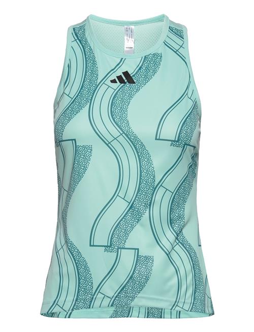 Se adidas Performance Club Graphic Tank Adidas Performance Blue ved Booztlet