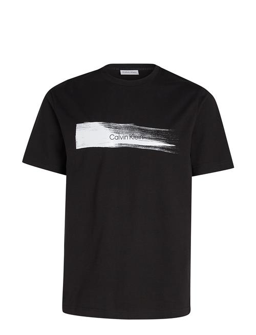 Se Calvin Klein Brush Logo T-Shirt Calvin Klein Black ved Booztlet