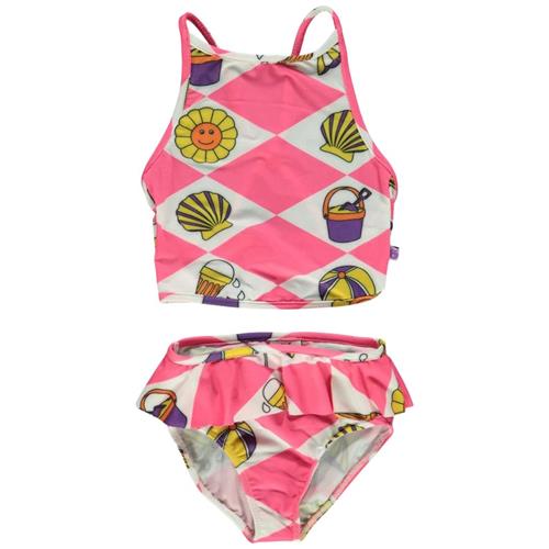 Småfolk Mønstret Tankini Lyserød | Lyserød | 3-4 years