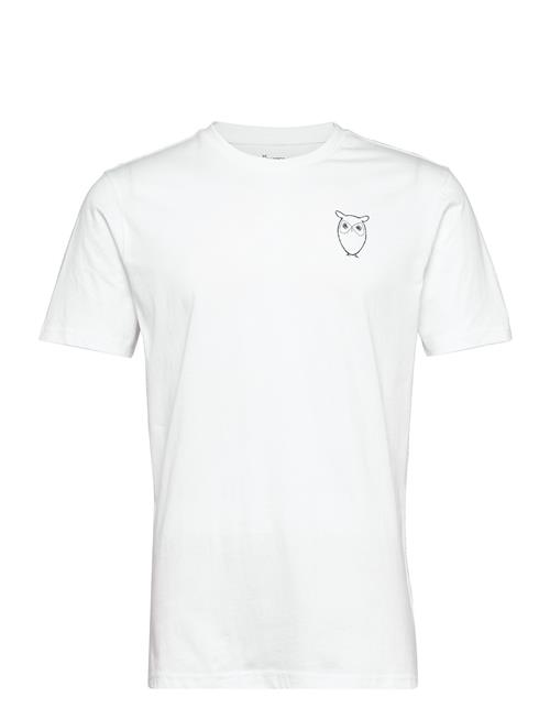 Knowledge Cotton Apparel Owl Chest Tee - Gots/Vegan Knowledge Cotton Apparel White