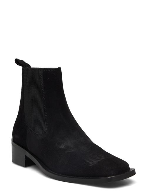 ANGULUS Booties - Block Heel - With Elas ANGULUS Black