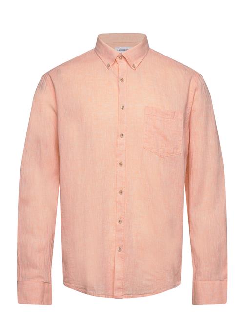 Cotton/Linen Shirt L/S Lindbergh Orange