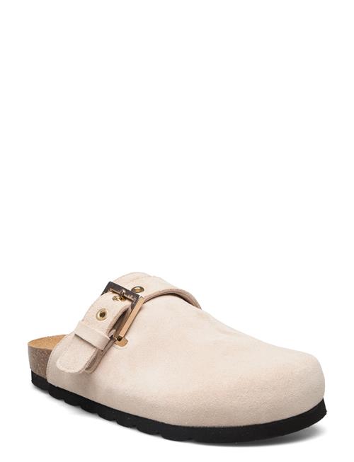 ALOHAS Cozy Black Suede Clog ALOHAS Beige