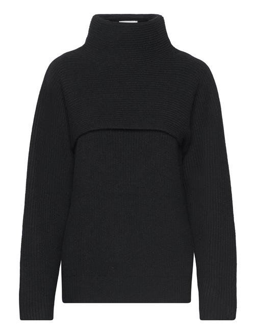 Se Calvin Klein Recycled Wool Overlay Sweater Calvin Klein Black ved Booztlet