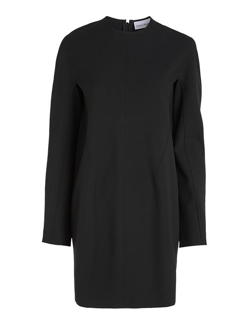 Calvin Klein Heavy Viscose Ls Shift Dress Calvin Klein Black