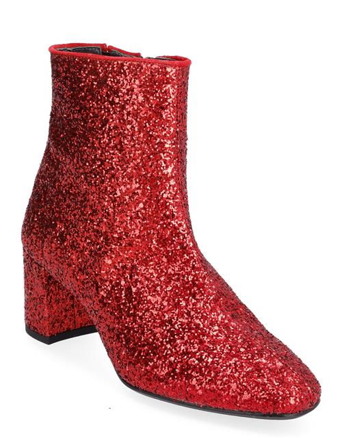 ANGULUS Bootie - Block Heel - With Zippe ANGULUS Red