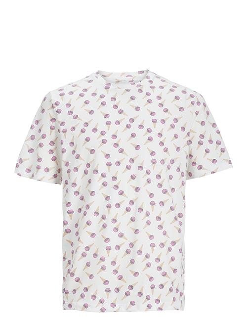 Jack & Jones Jjsunshade Aop Tee Ss Crew Neck Jack & J S White