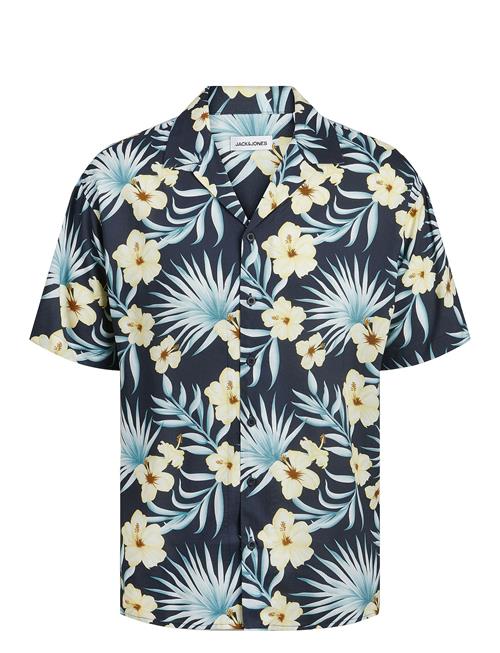 Jack & Jones Jjjeff Floral Aop Resort Shirt Ss Jack & J S Navy