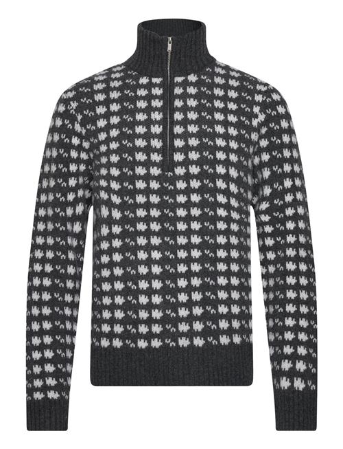 Castle Nordic Pattern Half Zip HOLZWEILER Grey