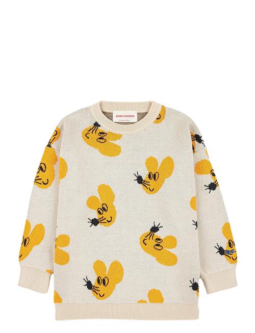 Se Bobo Choses Mouse All Over Jacquard Cotton Jumper Bobo Choses Yellow ved Booztlet