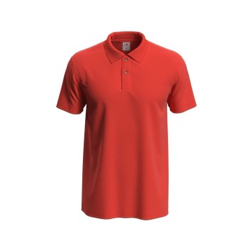 Stedman Polo Men Orange/Rød bomuld Medium Herre