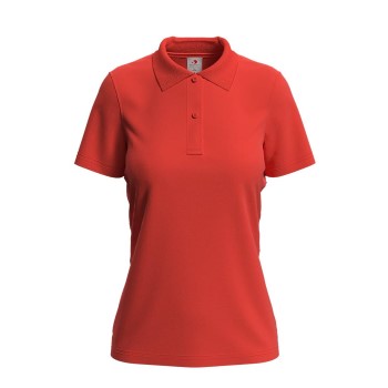 Stedman Polo Women Orange/Rød bomuld Medium Dame