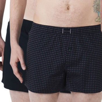 Tommy Hilfiger 2P Organic Cotton Woven Boxer Marineblå økologisk bomuld Medium Herre