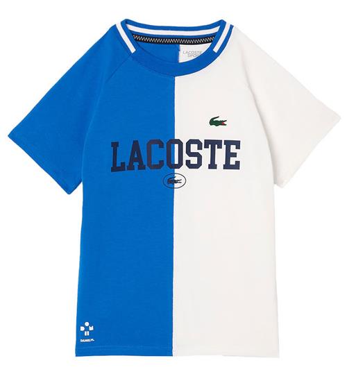 Se Lacoste Lacoste T-shirt - BlÃ¥/Hvid ved KidsWorld