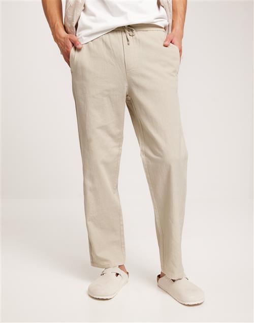 Only & Sons Onssinus Loose 0007 Cot Lin Pant No Hørbukser Beige