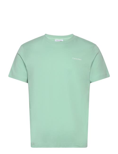 Se Calvin Klein Micro Logo Interlock T-Shirt Calvin Klein Green ved Booztlet