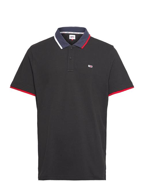 Tommy Jeans Tjm Reg Flag Neck Polo Tommy Jeans Black