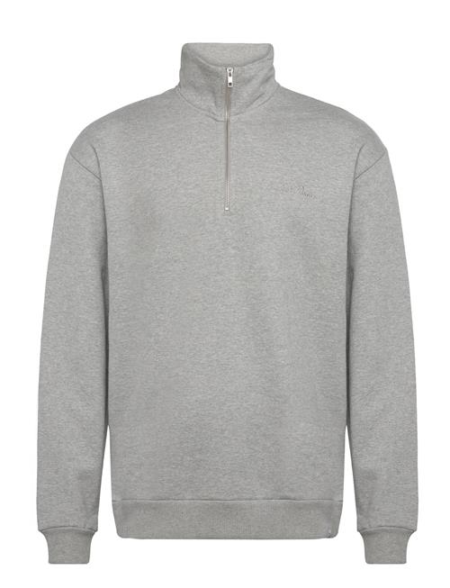 Se Les Deux Crew Half-Zip Sweatshirt Les Deux Grey ved Booztlet