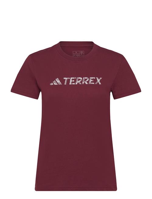 adidas Terrex W Logo Tee Adidas Terrex Burgundy