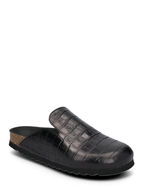 Se Bianco Biagem Classic Slide Croco Bianco Black ved Booztlet