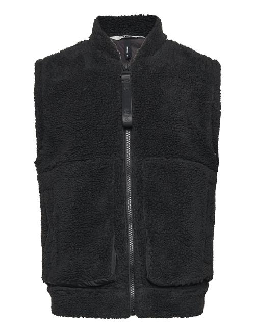 Se Rains Kofu Fleece Bomber Vest T1 Rains Black ved Booztlet