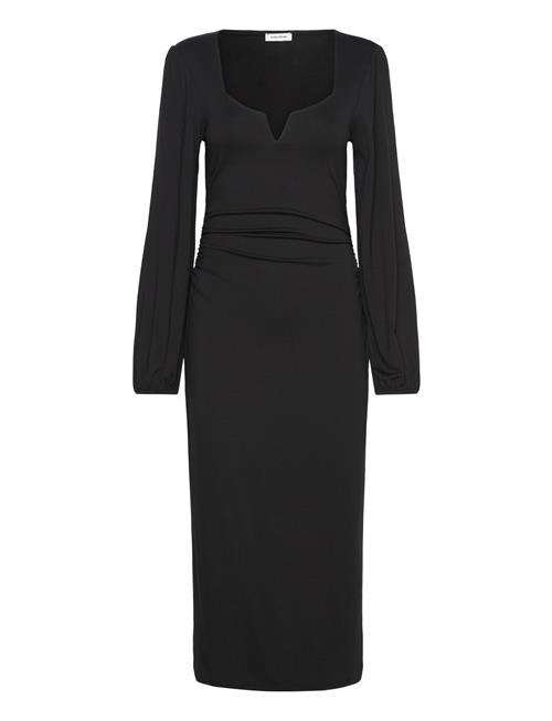 Rudina Puff Sleeve Midi Dress Bubbleroom Black