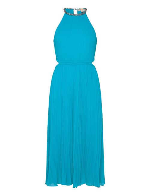 Pleated Cutout Drs Michael Kors Blue