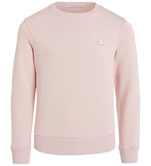 Se Calvin Klein Calvin Klein Sweatshirt - Mono Mini Badge - Sepia Rose ved KidsWorld