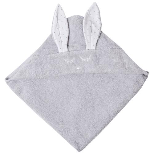 Se Livly Bunny Hættehåndklæde Grå | Grå | 0 ved Babyshop