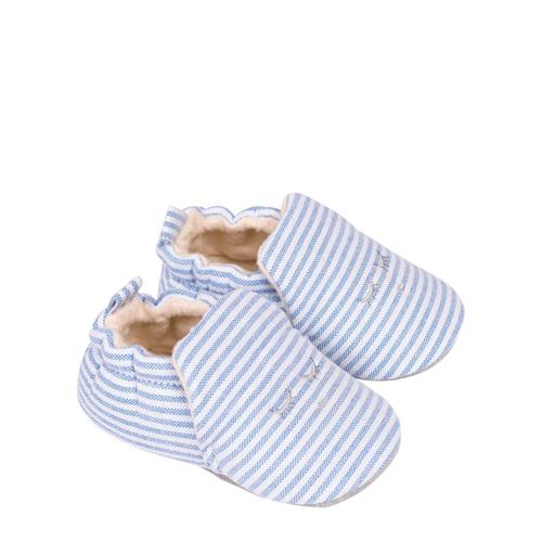 Se Livly Stribede Babyskoer Lyseblå 18 EU  Blå  18 EU  Unisex ved Babyshop
