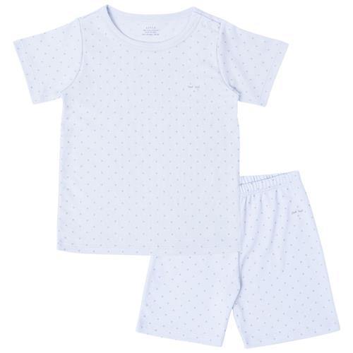 Se Livly Saturday Polkaprikmønstret T-shirt Og Shorts Sæt Blå | Blå | 74/80 cm ved Babyshop