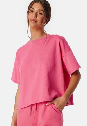 Se Pieces Pcchilli Summer Loose Sweat Hot Pink L ved Bubbleroom