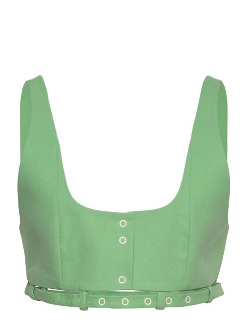 Cotton Suiting Top Ganni Green