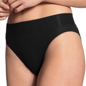 Calida Trusser 2P Elastic Briefs Sort bomuld Medium Dame