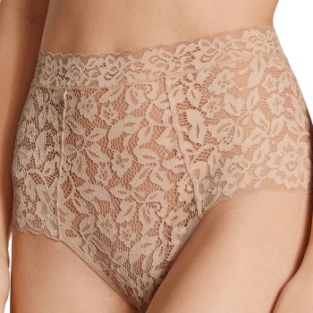 Calida Trusser Natural Comfort Lace Maxi Brief Beige polyamid Small Dame