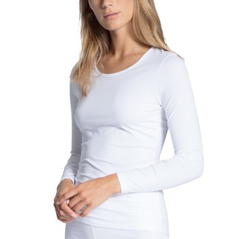 Se Calida Natural Comfort Top Long Sleeve Hvid bomuld XX-Small Dame ved Timarco