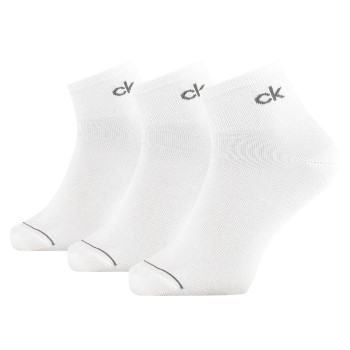 Calvin Klein Legwear Calvin Klein Strømper 3P Nick Quarter Sock Hvid Str 40/46 Herre