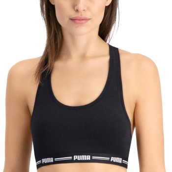 Puma Bh Iconic Racer Back Bra Sort Medium Dame