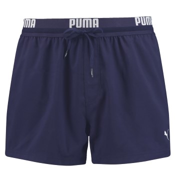 Puma Badebukser Logo Short Length Swim Shorts Marineblå polyester X-Large Herre